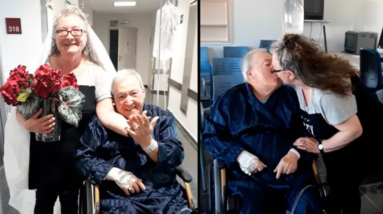 Boda de dos vecinos de Caparroso celebrada en el hospital