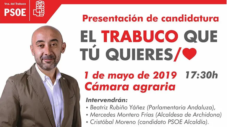 Imagen del slogan del PSN en Villanueva del Trabuco. FACEBOOK