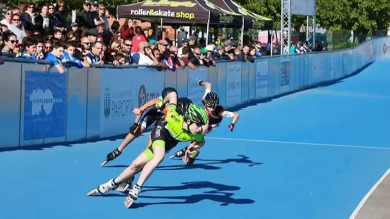 El navarro Inar Mena en primera posición de la prueba en Valencia. Cedida.