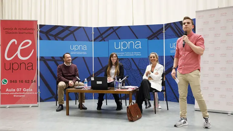Imagen del Consejo de estudiantes de la UPNA presentando las candidaturas. CEDIDA