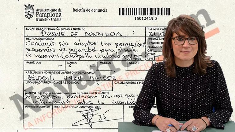 La concejal de Bildu, Maider Beloki, sobre el boletín de denuncia tras el atropello.