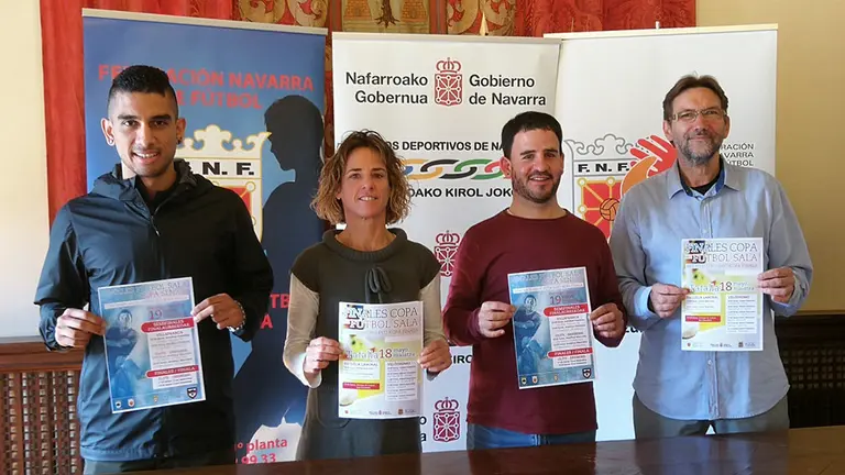 Presentación de las competiciones de fútbol sala en Olite. Cedida.