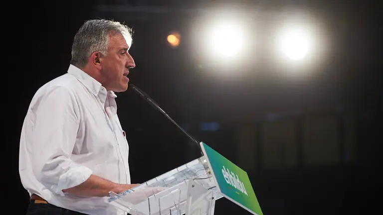 EH Bildu celebra su acto central de campaña con Joseba Asirón, Bakartxo Ruíz, Bel Pozueta y Pernando Barrena. PABLO LASAOSA 8