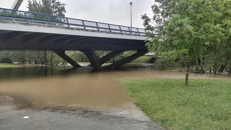 Imágen del río Arga, Pamplona. ARCHIVO