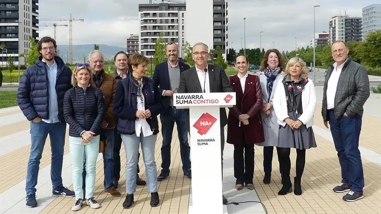 Enrique Maya interviene en un acto de Navarra Suma en Lezkairu.NAVARRA SUMA