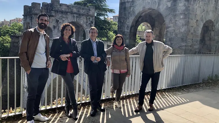 La candidata de Geroa Bai a la Alcaldía del Ayuntamiento de Pamplona, Itziar Gómez, en un acto electoral en la Taconera CEDIDA