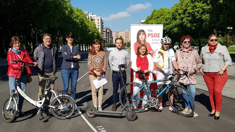 Maite Esporrín presenta las medidas del PSN en materia de transporte para Pamplona PSN