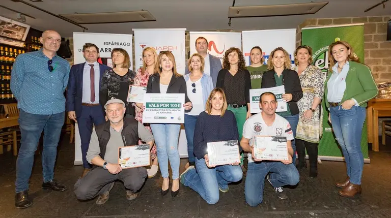 Ganadores de la VI Semana del Espárrago y el Rosado de Navarra. CEDIDA