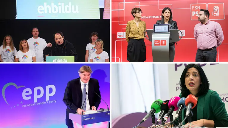 Pernando Barrena, Adriana Maldonado, López Isturiz e Idoia Villanueva, eurodiputados navarros. NAVARRA.COM