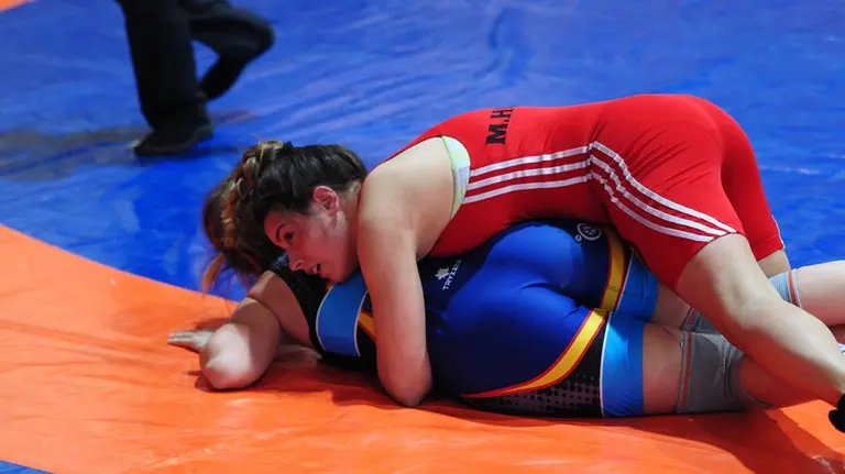 La luchadora navarra Miren Huarte .Cedida.