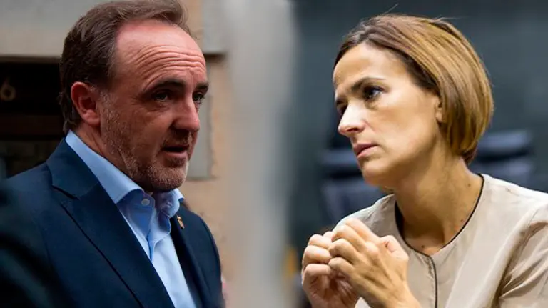 Javier Esparza y María Chivite