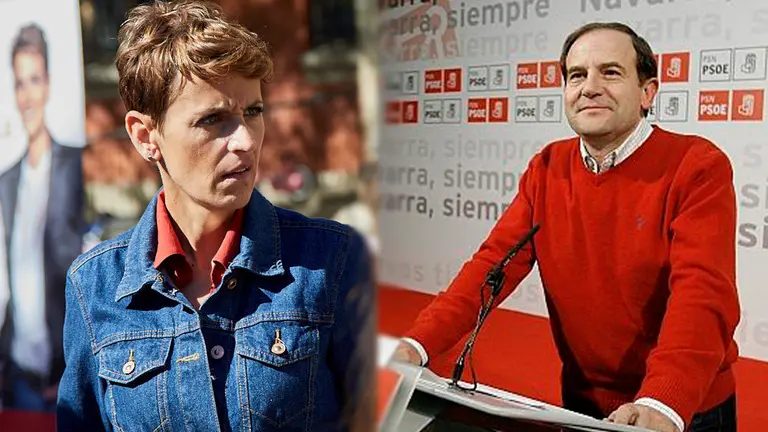 María Chivite, actual líder del PSN, junto con Fernando Puras IÑIGO ALZUGARAY  EFE