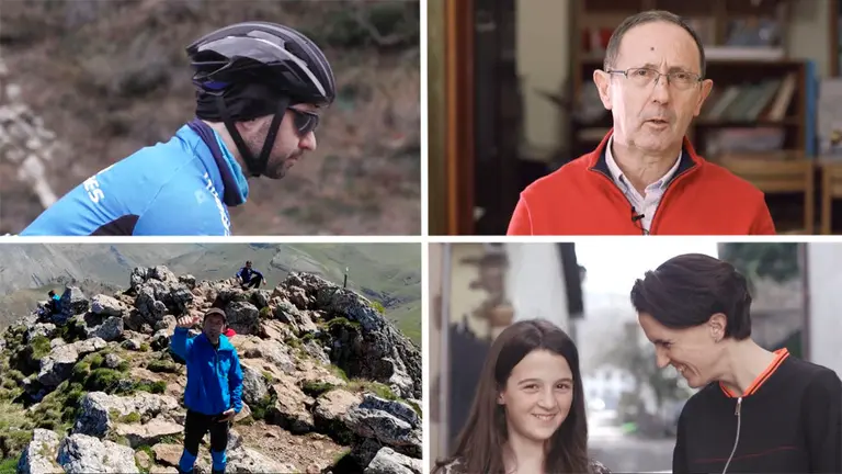 Imágenes de varios de los testimonios de personas que han recibido donaciones en Navarra y sensibilizan sobre la donación en la campaña &#34;¡Me das la vida! Gracias, donante&#34;. GOBIERNO DE NAVARRA