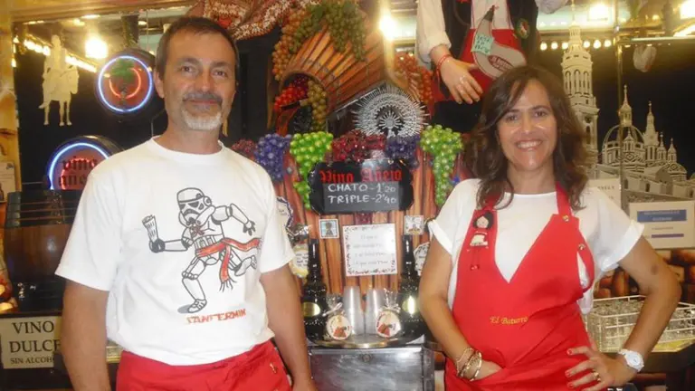 Ana Belén Picón junto a su marido en El Baturro CEDIDA