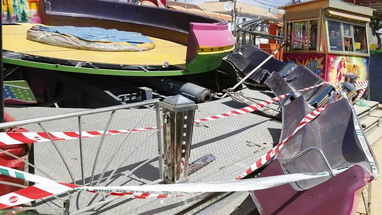resultado del accidente en la atracción de la feria