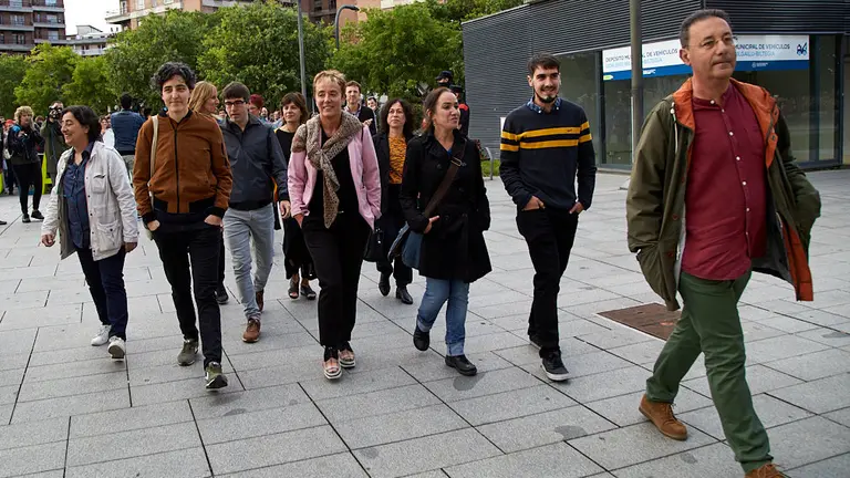 Bel Pozueta, la madre de uno de los agresores condenado por el caso Alsasua y quien fuera candidata de Bildu al Congreso, entre los redactores y tutores llamados a declarar por las demandas presentadas contra el programa educativo Skolae ante el Tribunal Contencioso Administrativo. IÑIGO ALZUGARAY