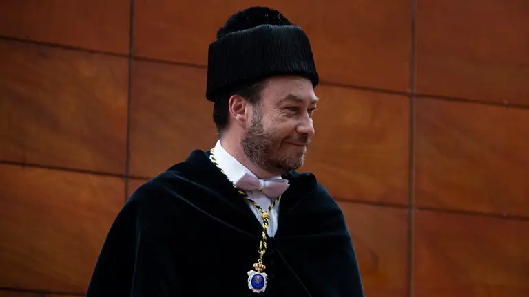 El catedrático de Teoría de la Señal y Comunicaciones Ramón Gonzalo García toma posesión como rector magnífico de la Universidad Pública de Navarra. NOEMÍ VERA
