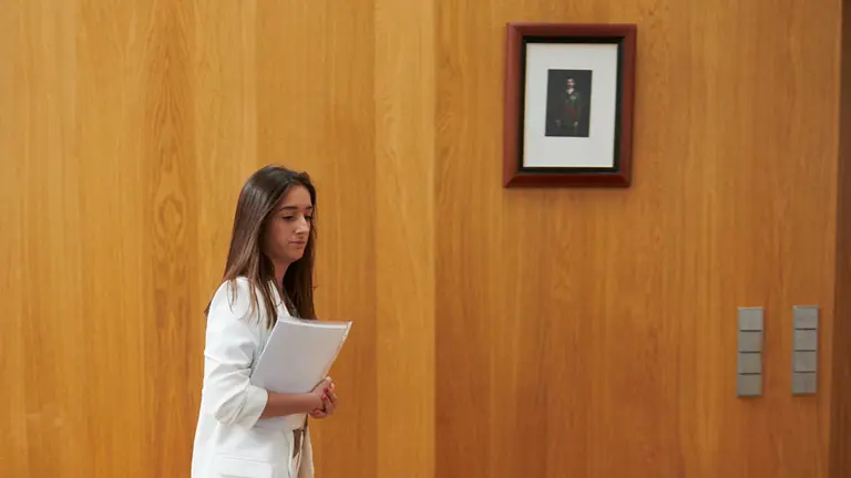 Amaya Larraya toma posesión como nueva alcaldesa de Navarra Suma en el Valle de Egüés. PABLO LASAOSA