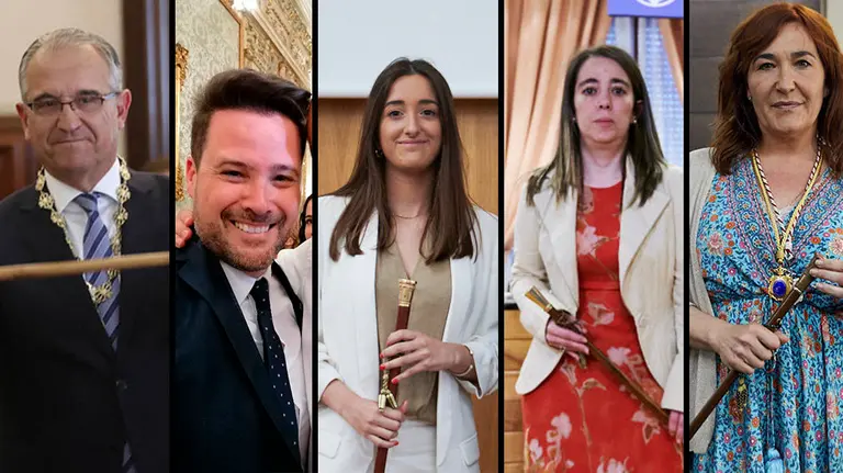Desde la izquierda, Enrique Maya (Pamplona), Alejrandro Toquero (Tudela), Amaia Larraya (Valle de Egüés), María Lecumberri (Barañáin) y Ana Góngora (Burlada) NAVARRACOM