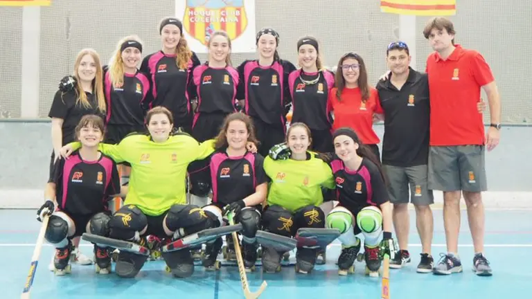 Selección navarra femenina de hockey patines. Cedida.