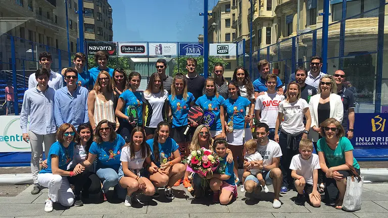 Imagen de los ganadores del Torneo Pádel ANA 2019 en Pamplona. Cedida.