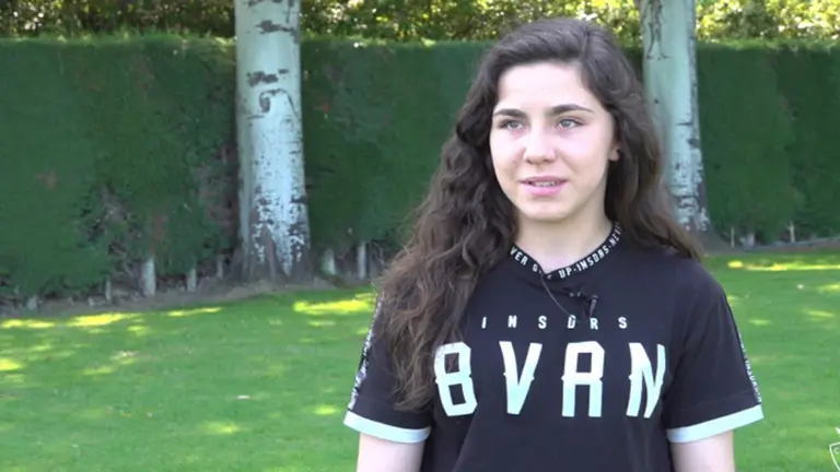 Aitana Zumárraga en las instalaciones de Tajonar CA Osasuna