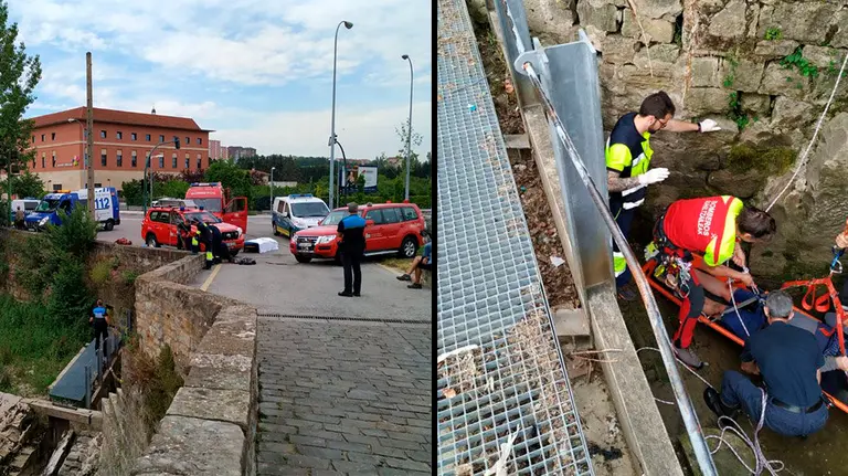 Ca&iacute;da de un joven cerca del puente de Santa Engracia en Pamplona POLIC&Iacute;A MUNICIPAL DE PAMPLONA