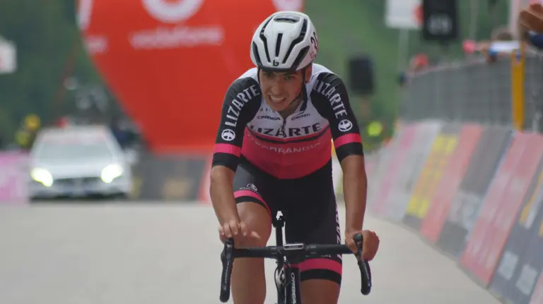 Ibon Ruiz ha sido uno de los corredores destacados en la AD Galibier - Lizarte en el Giro. Cedida.