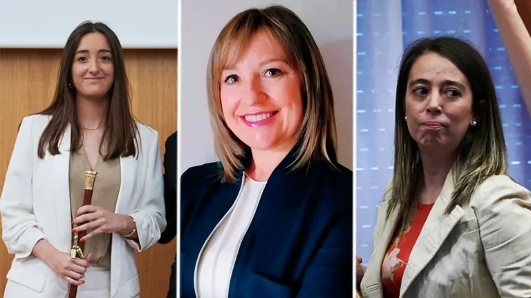 Amaya Larraya, alcaldesa de Valle de Egüés, Amparo López, alcaldesa de Huarte, y María Lecumberri, alcaldesa de Barañáin NAVARRACOM