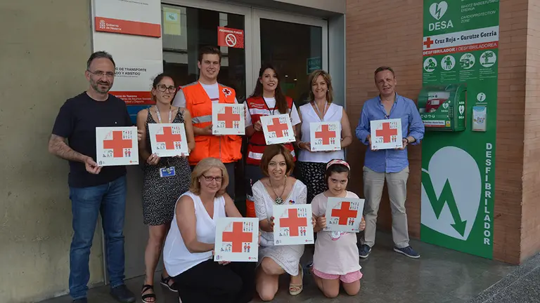 Pictograma Cruz Roja por el Autismo