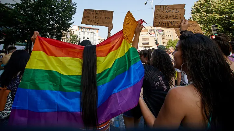 Manifestación en Pamplona con motivo del el Día Internacional del Orgullo LGTB. IÑIGO ALZUGARAY