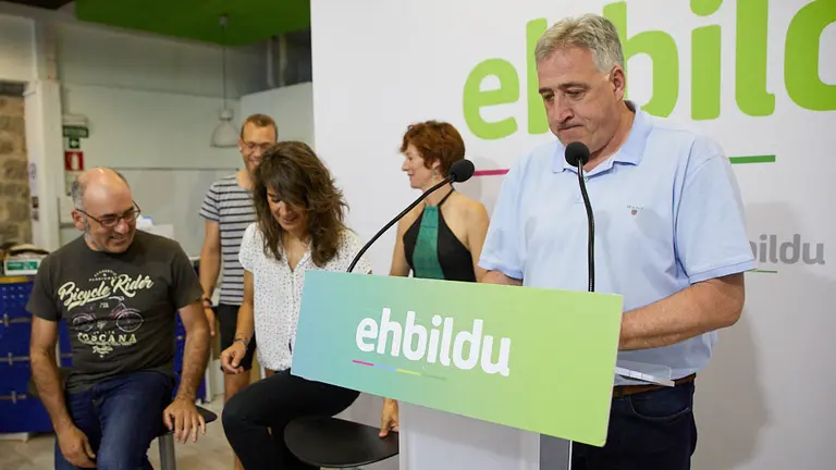 Joseba Asiron, portavoz del grupo municipal EH Bildu Iruñea, hace balance de los primeros 15 días del nuevo Gobierno Municipal y de las medidas anunciadas para Sanfermines. IÑIGO ALZUGARAY