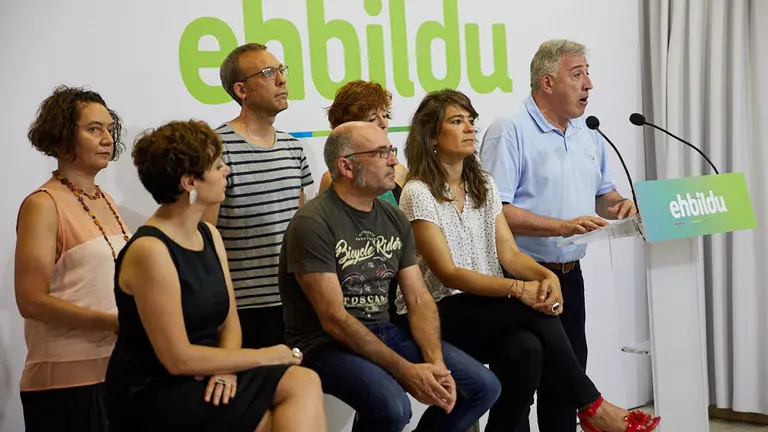 Joseba Asiron, portavoz del grupo municipal EH Bildu Iruñea, hace balance de los primeros 15 días del nuevo Gobierno Municipal y de las medidas anunciadas para Sanfermines. IÑIGO ALZUGARAY