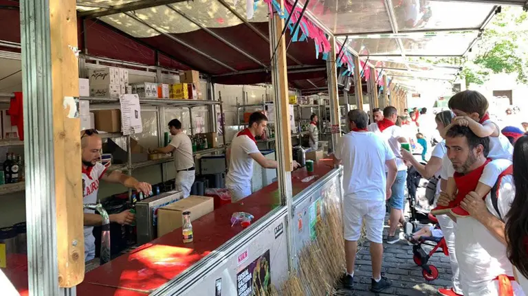 Txoznas en la plaza de los Ajos en Sanfermines (5) NAVARRACOM