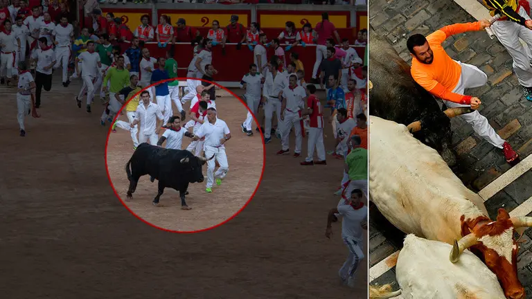 Dos de las infracciones cometidas en los encierros de San Fermín 2019