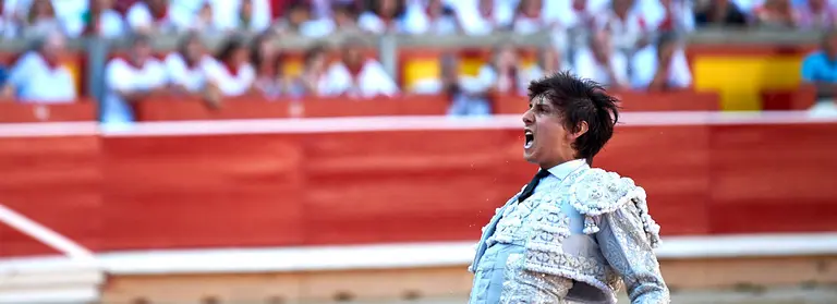 Cuarta corrida de los sanfermines de 2019 con la ganaderia de Jandilla para los dietros Diego Urdiales Sebastian Castella y Andrés Roca Rey. MIGUEL OSÉS