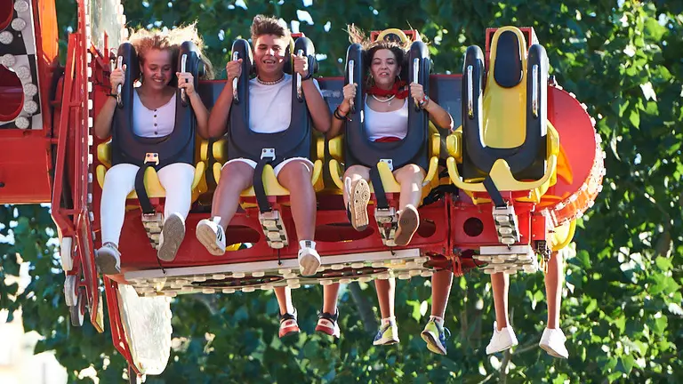 Las barracas de Pamplona durante los sanfermines de 2019. MIGUEL OSÉS
