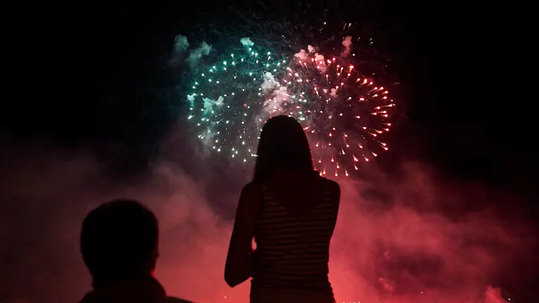 Quinto día del concurso internacional de fuegos artificiales de los sanfermines de 2019. MIGUEL OSÉS