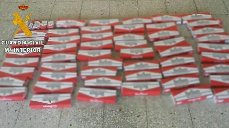 Tabaco incautado en una operación de la Guardia Civil durante los Sanfermines GUARDIA CIVIL