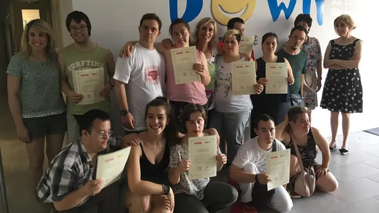 Trabajadores con Síndrome de Down que han realizado el curso de formación. GOBIERNO DE NAVARRA