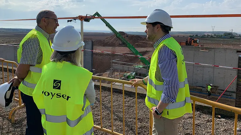 El Ayuntamiento de Tudela, con su nuevo alcalde Alejandro Toquero, visita las obras de ampliación del depósito y bombeo de Montes de Cierzo AYUNTAMIENTO DE TUDELA1