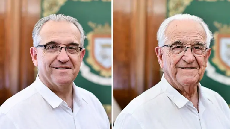 Montaje del alcalde de Pamplona Enrique Maya PABLO LASAOSA FACEAPP