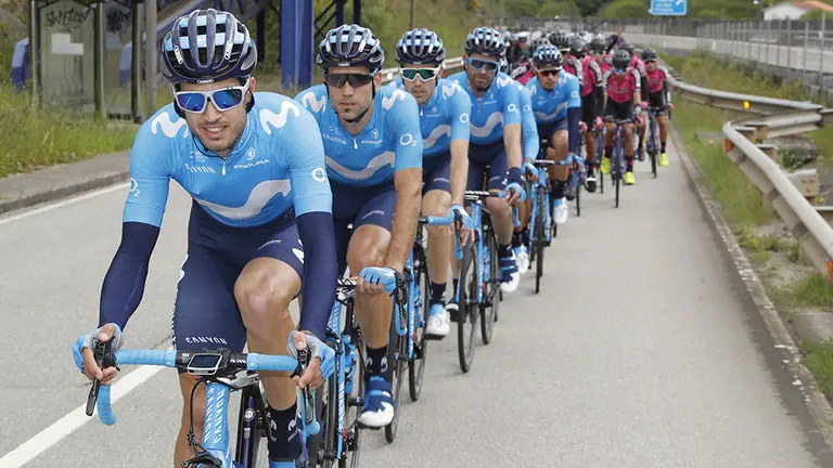 Cycling: Tour of Asturias 2019 /Vuelta Asturias 2019 / Stage 1 / Etapa 1 Bunch / Peloton / CARRETERO, Hector (ESP) MAS, Lluís (ESP) PEDRERO, Antonio (ESP) ROJAS, Jose JoaquinOviedo - La Pola (179,2 Km) 3-05-2019 / Vuelta Asturias 2019 / Luis Angel Gomez ©PHOTOGOMEZSPORT2019