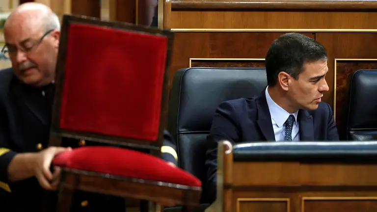 GR2152. MADRID, 23/07/2019.- El candidato socialista a la Presidencia, Pedro Sánchez, durante la segunda jornada del debate de investidura y la primera votación, sin que cuente, de momento, con una mayoría suficiente para ser elegido presidente del Gobierno y sin demasiados avances en las negociaciones con Podemos. EFE/Emilio Naranjo