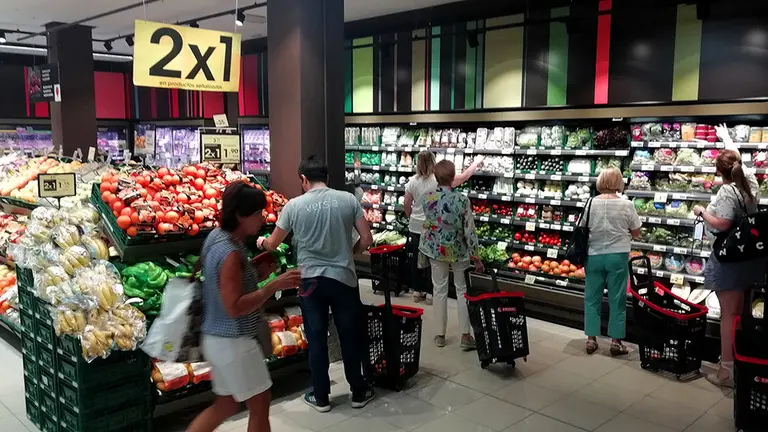 Imagen de uno de los nuevos modelos de supermercados Eroski contigo que la cooperativa ha comenzado a implantar en Navarra Foto EROSKI