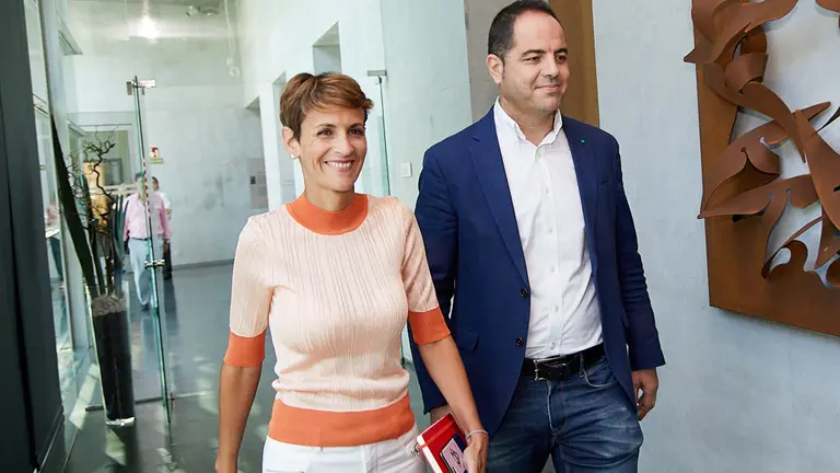 Ronda de consultas del presidente del Parlamento con la delegación de PSN. IÑIGO ALZUGARAY