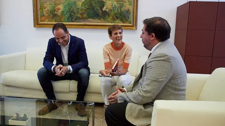 Ronda de consultas del presidente del Parlamento con la delegación de PSN. IÑIGO ALZUGARAY