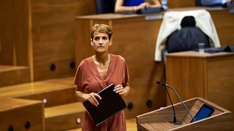 Pleno de investidura de la socialista María Chivite. MIGUEL OSÉS