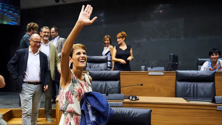 Sesión de investidura de la socialista María Chivite en el Parlamento de Navarra. MIGUEL OSÉS