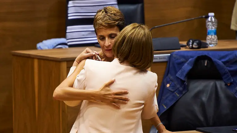 Sesión de investidura de la socialista María Chivite en el Parlamento de Navarra. MIGUEL OSÉS